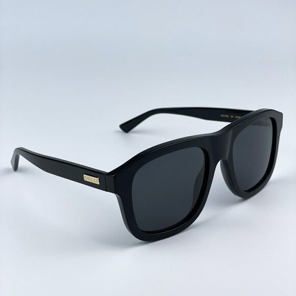 SALE! NEW Gucci GG1316S 001 Black Grey Square Unisex Sunglasses - Picture 7 of 11